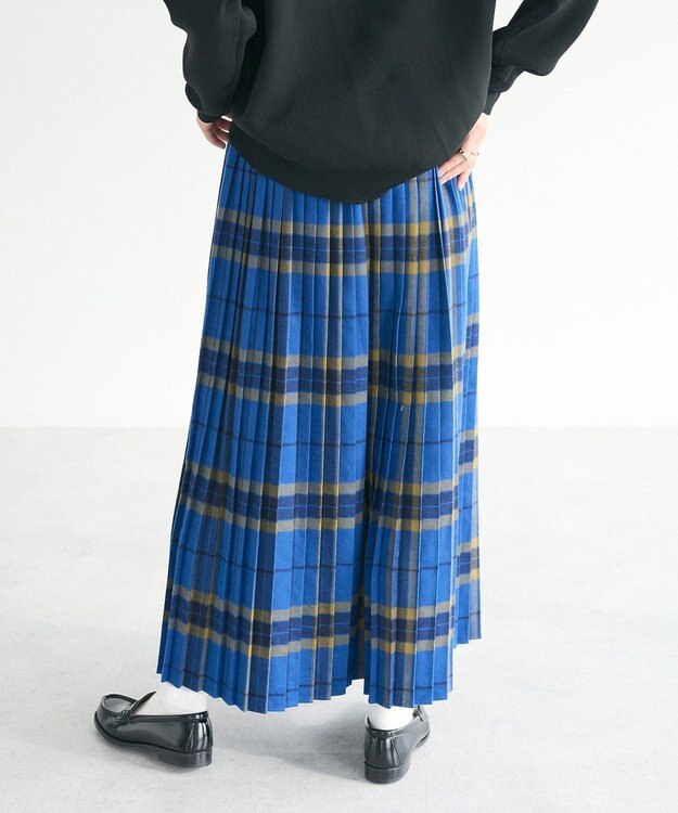 CRAFT STANDARD BOUTIQUE チェックプリーツスカート Blue