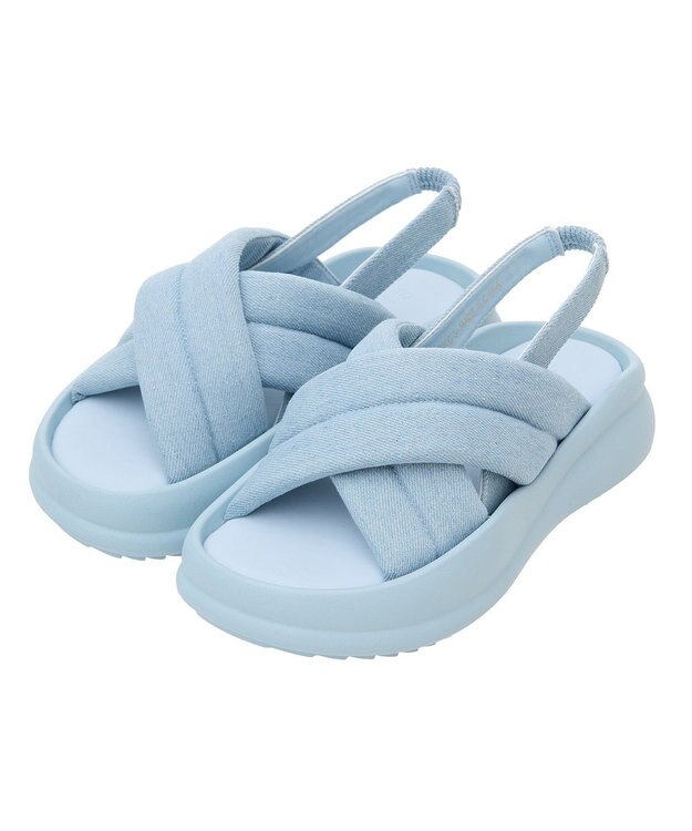 Green Parks ＲＵＰＩＳ．　パフクロスサンダル Light Indigo