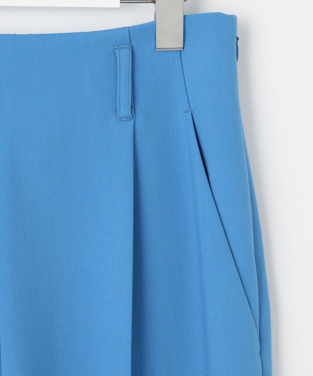 UNFILO 【VERY.3月号掲載/洗える/ストレッチ】ハイウエストカラーパンツ ブルー