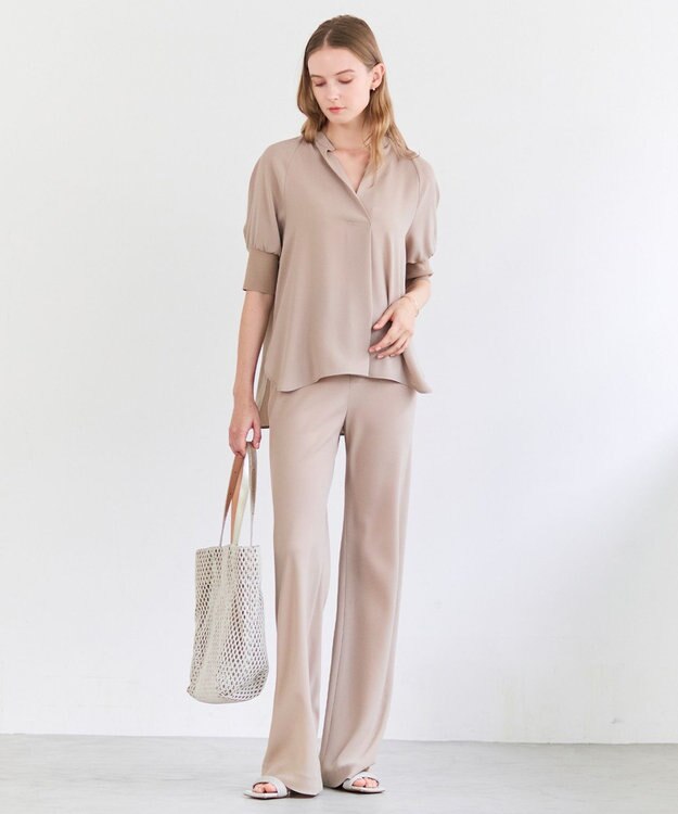 BEIGE， FLEUR / ドレープ イージーワイドパンツ Beige