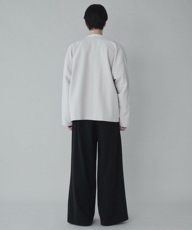 WEGO 【ユニセックス着用ITEM】トロミノーカラーブルゾン ライトベージュ