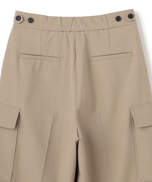 UNFILO ウールライク カーゴワイドパンツ ベージュ