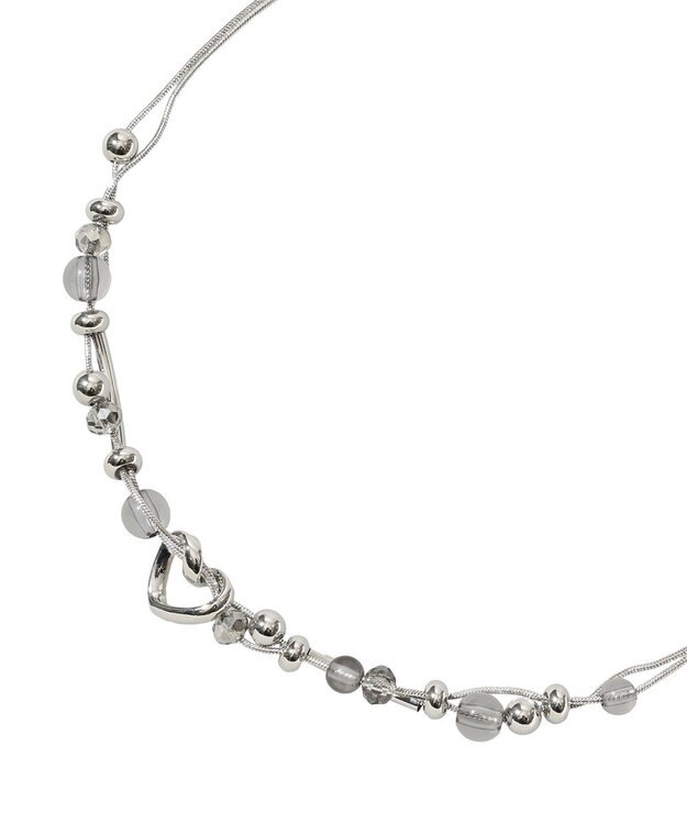 Green Parks ランダムビーズチェーンネックレス Silver