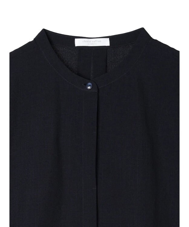 Green Parks 接触冷感　比翼ボタンチュニック Navy