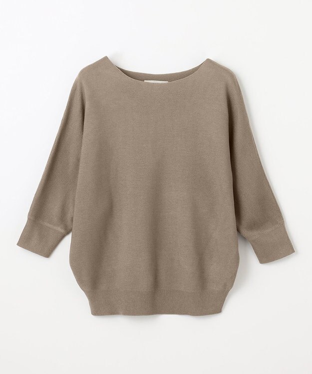 ANY L 【洗濯機可/アンチピリング/UVケア】アクリルガーターニット モカ