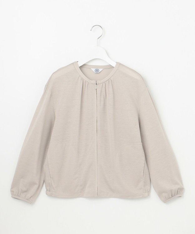 J.PRESS LADIES 【接触冷感・洗える】シアー ブルゾン グレージュ系