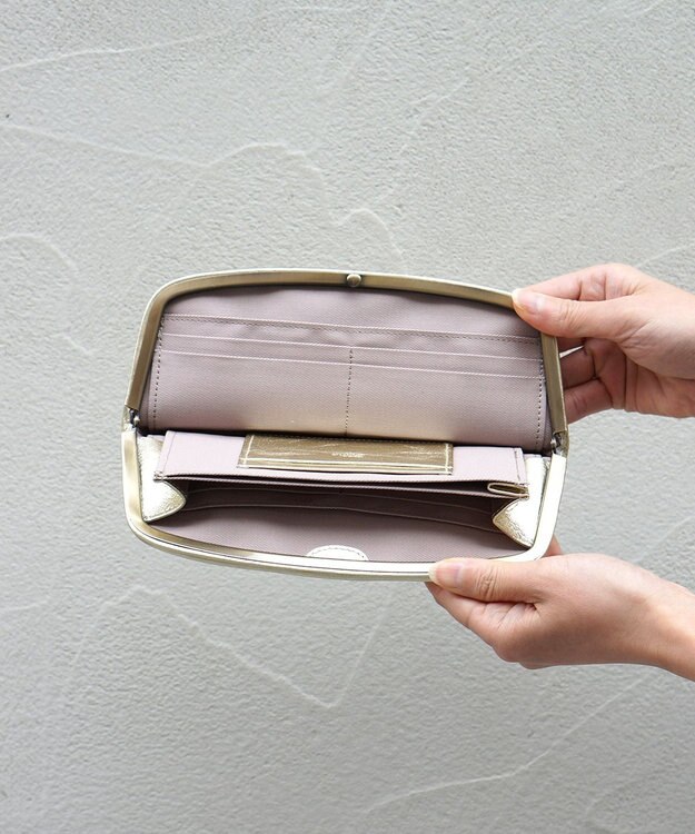 FOLNA RD ロング天溝がま口 財布 ゴールド