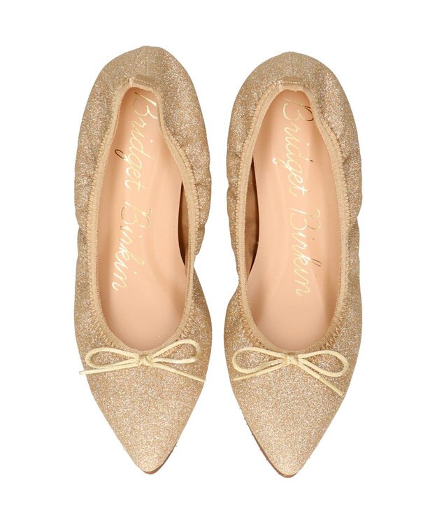 Bridget Birkin 【Bridget Birkin】ポインテッドトゥバレエシューズ ゴールド