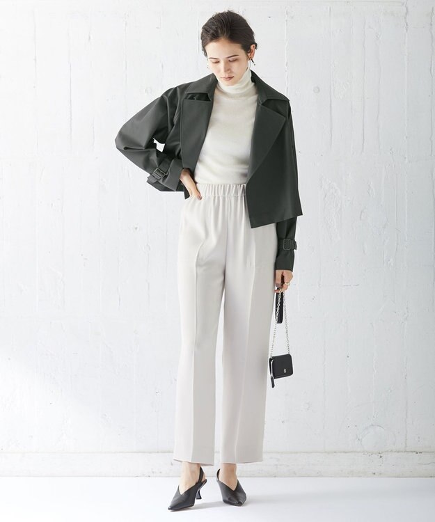 ICB L T/Cシャンブレーツイル 3WAYコート チャコール系