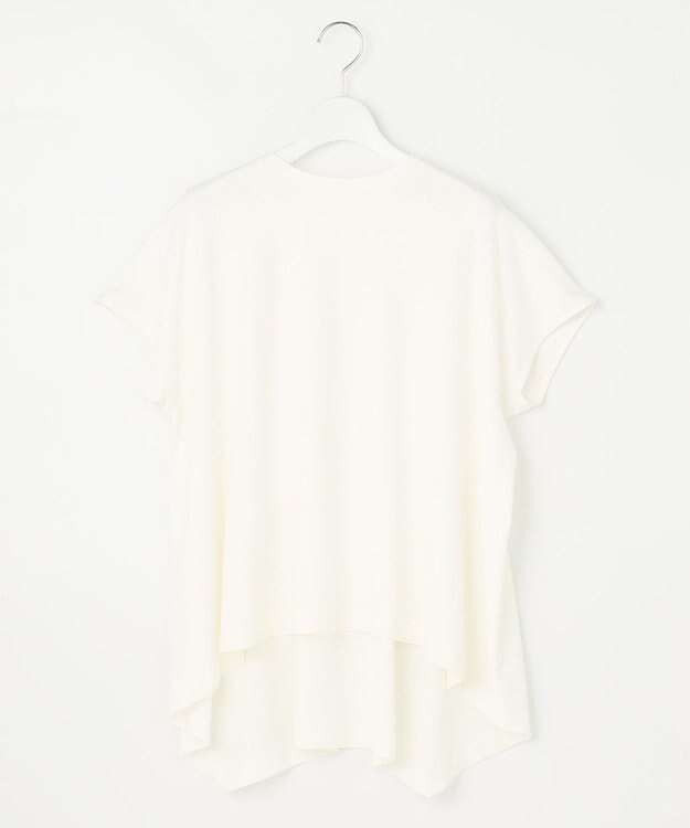 UNFILO 【シワになりにくい】BEAUTY FORM バックフレアTシャツ ホワイト