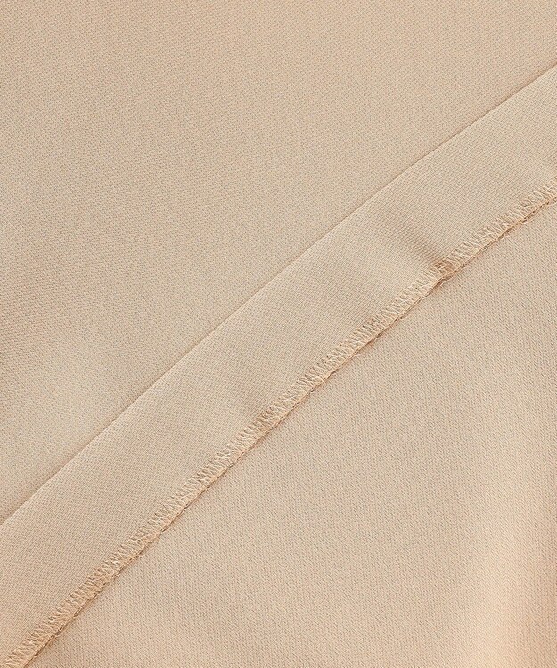 BEIGE， RUE / ドライタッチVネック配色ステッチブラウス Taupe