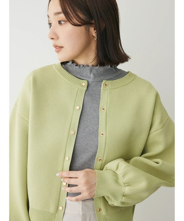 Green Parks ・ＥＬＥＮＣＡＲＥ　ＤＵＥ　２ｗａｙ　ラメカーディガン Green