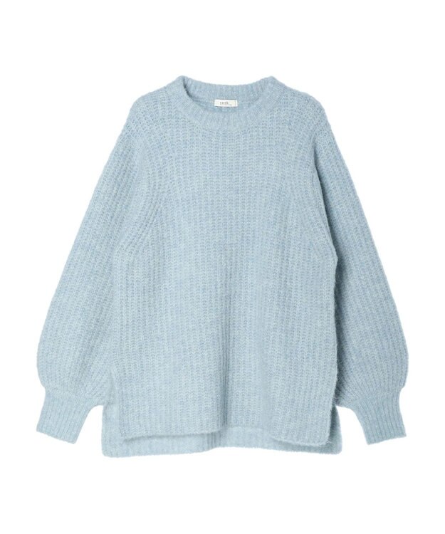 earth music&ecology フワフワＭＩＸヤーンチュニック Light Blue