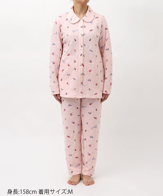 tsumori chisato SLEEP ツモリチサト パジャマ 長袖 長ズボン 綿混(本体) あったか レディース  UDW454 /ワコール ピンク