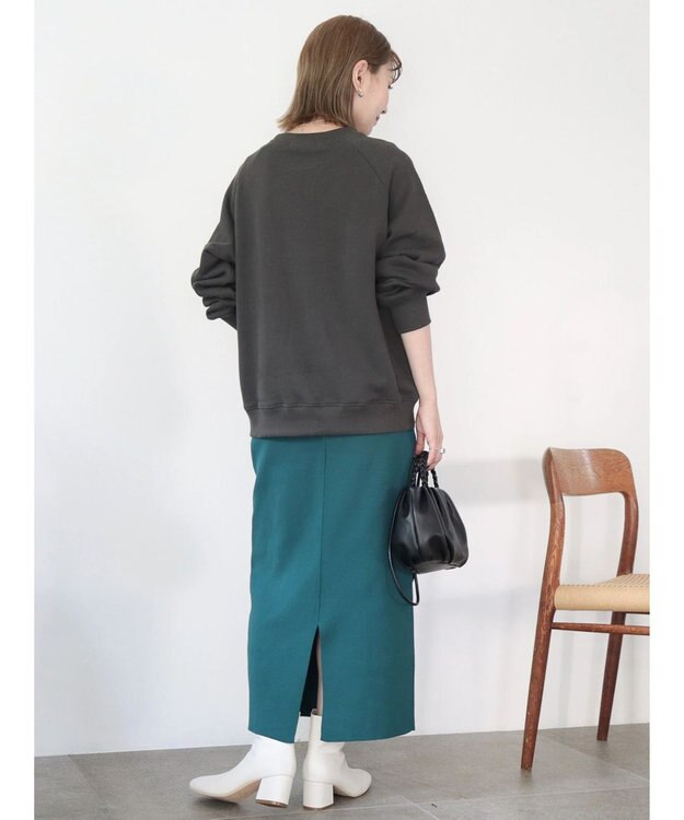 AMERICAN HOLIC エコカルット総針タイトスカート Green