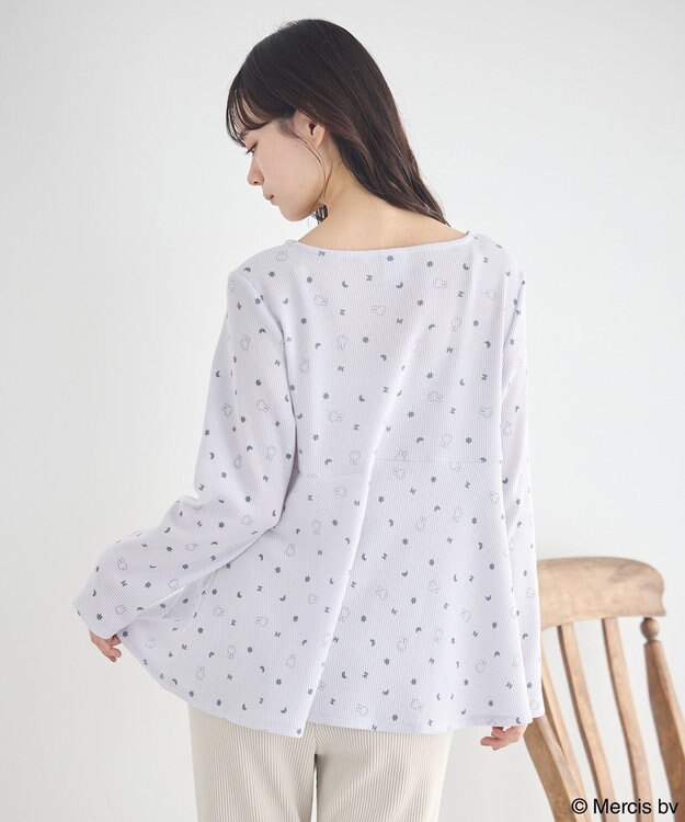 earth music&ecology 【予約】miffy/earth おやすみイラストT ブルー