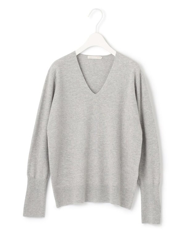ICB 【人気のため新色追加・WEB限定カラーあり】ソフトウールハイゲージ Vネックニット トップグレー系