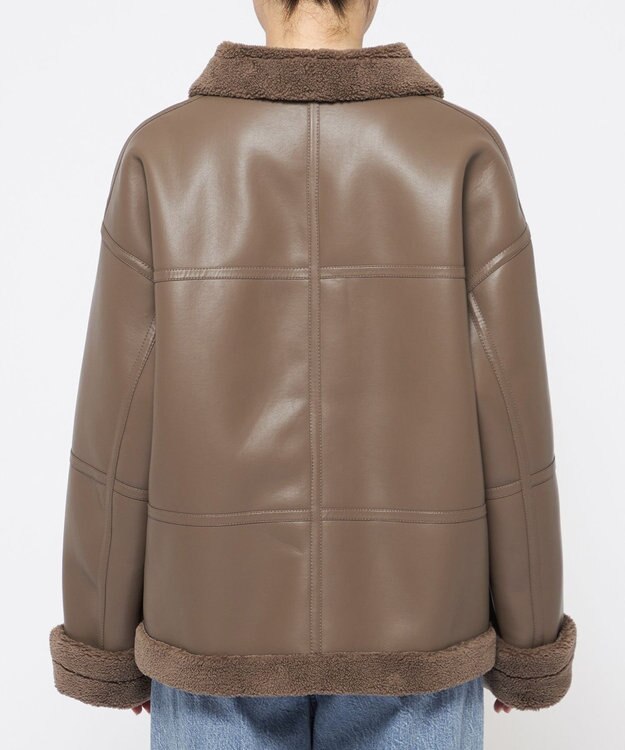 uncrave フェイク ムートン コート（uncrave WHITE） トープ