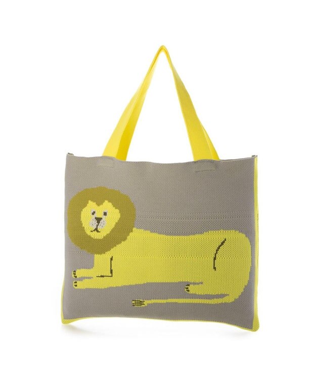 UNBILLION カシュカシュ cachecache / アニマルモチーフニットトート イエローミックス