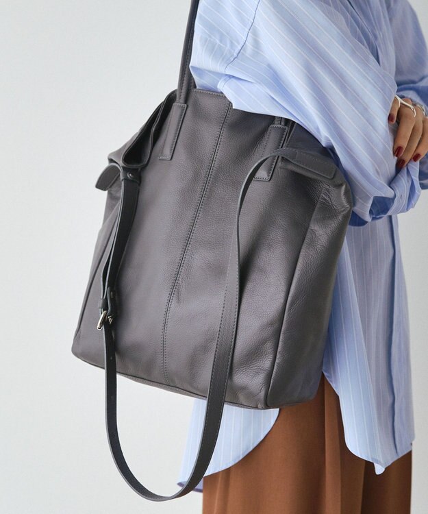 russet 【2025AW新作】《WEB限定》レザー2WAYトートバッグ(CE-1584-WEB) 終Gray