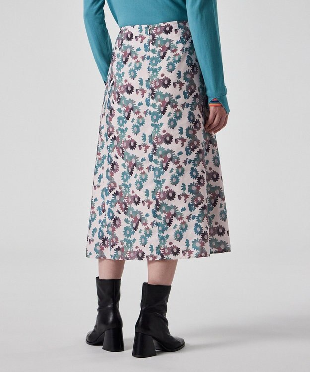 Paul Smith Chamomile Floral セミフレア スカート ライトピンク