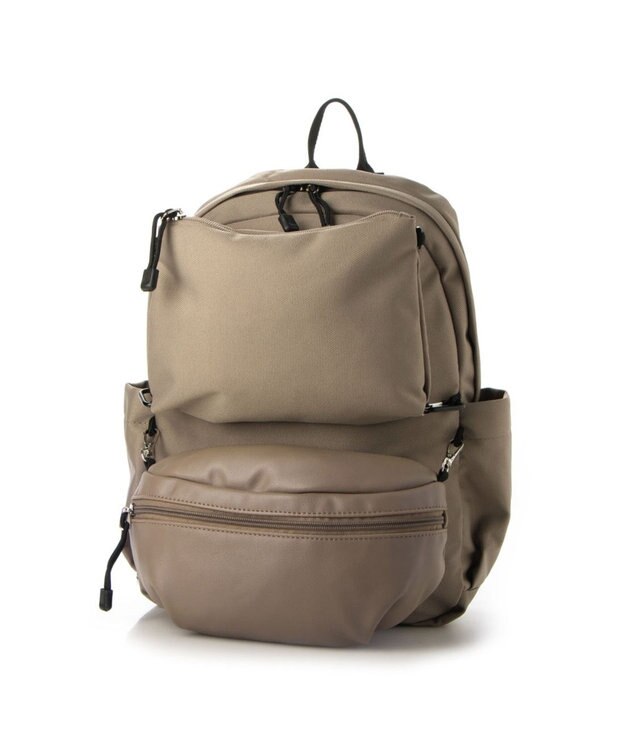 Y'SACCS 【イザック×MUMU】コーデュラエコメイド　マルチウェイバックパック ベージュ