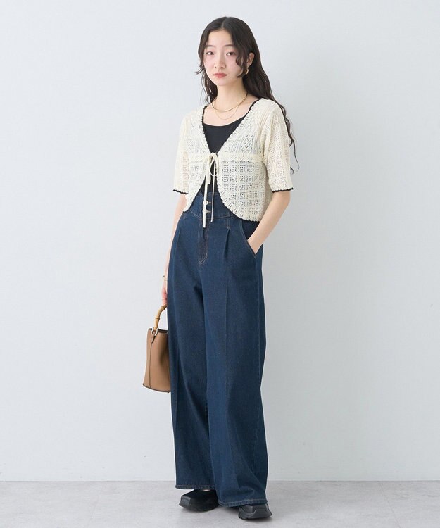 earth music&ecology ハイウエストデニムパンツ Indigo