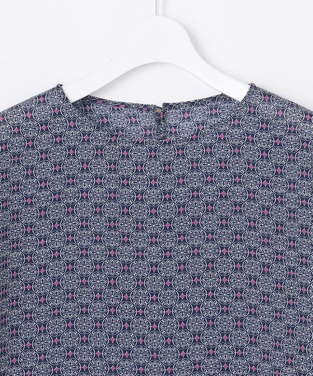 自由区 【洗える・XSサイズあり】アラベスクプリント ブラウス ブーケンビリア