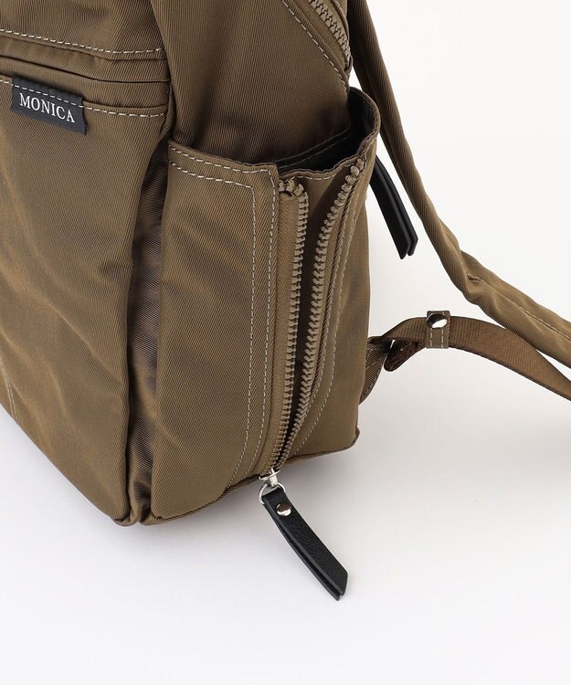 LA BAGAGERIE 【MONICA】サイドジップリュックサック カーキ
