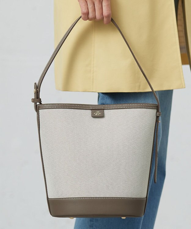 J.PRESS LADIES 【2way】Bucket キャンバス バッグ モカ系