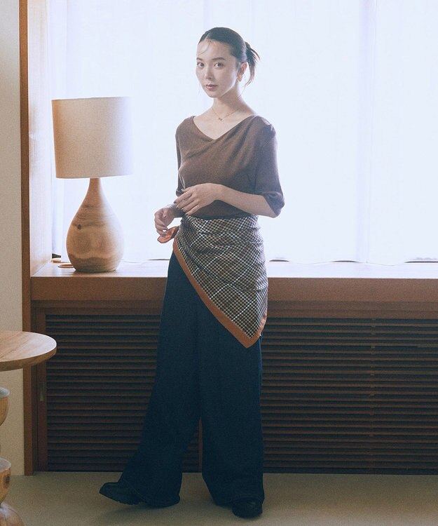 earth music&ecology ハイウエストデニムパンツ Indigo