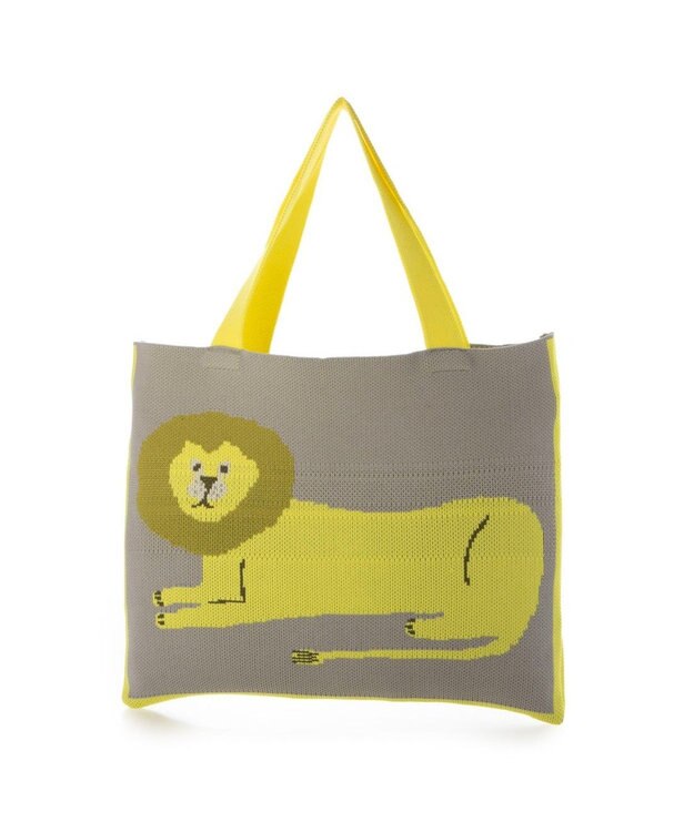 UNBILLION カシュカシュ cachecache / アニマルモチーフニットトート イエローミックス