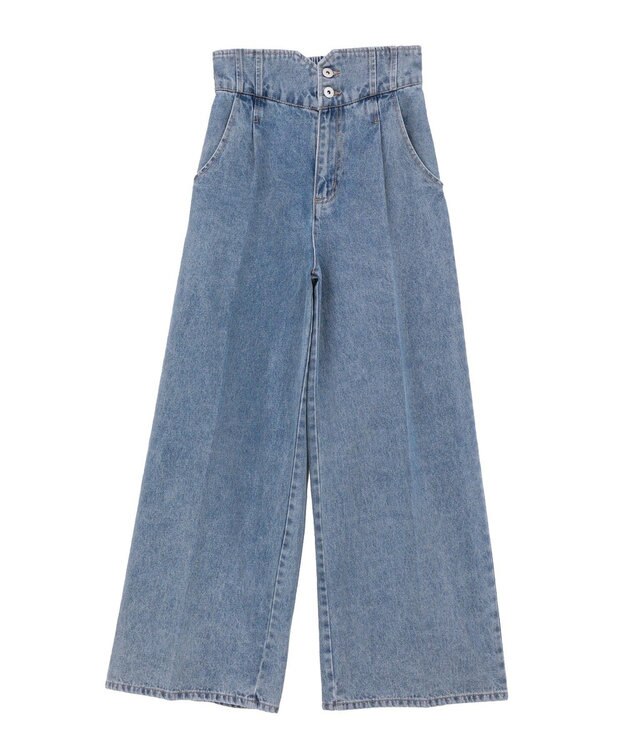 earth music&ecology ハイウエストデニムパンツ Light Indigo