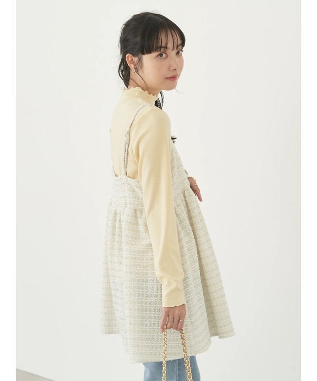 earth music&ecology ツイードキャミチュニック Ivory