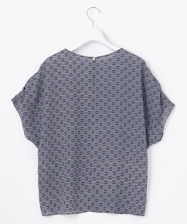 自由区 【洗える・XSサイズあり】アラベスクプリント ブラウス ブーケンビリア