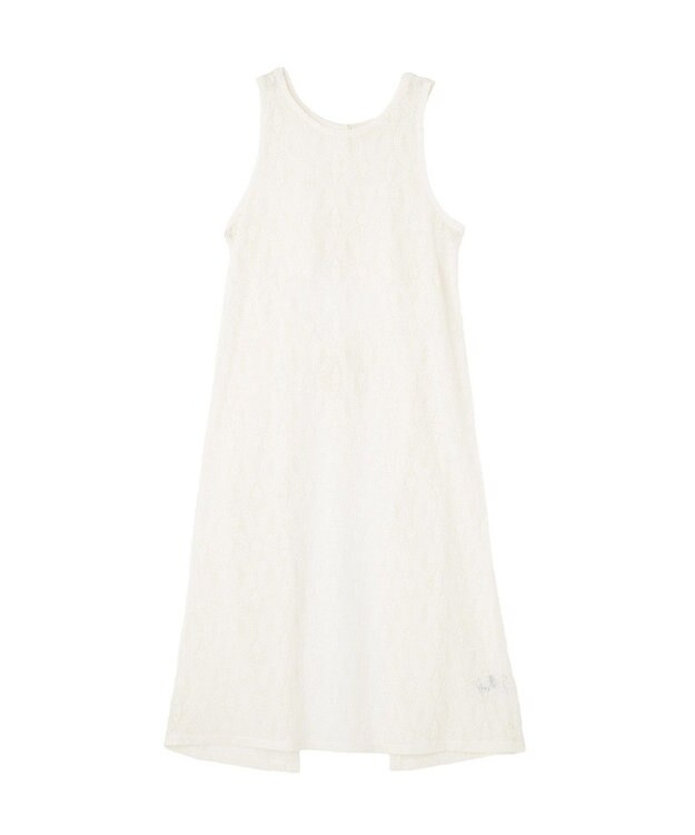 AMERICAN HOLIC レースジャガードノースリーブワンピース Ivory
