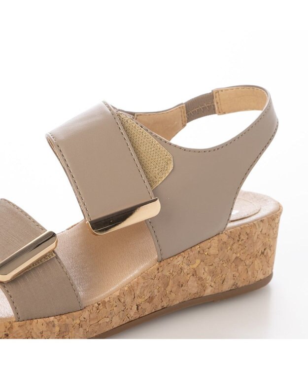 ing <ing>ダブルベルトウエッジサンダル オーク