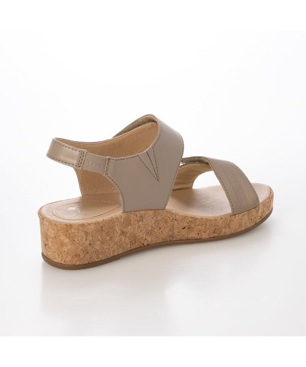 ing <ing>ダブルベルトウエッジサンダル オーク