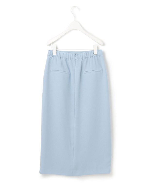 ICB 【接触冷感・UVケア・速乾・洗える】FluidBackSatin ナロースカート ライトブルー系