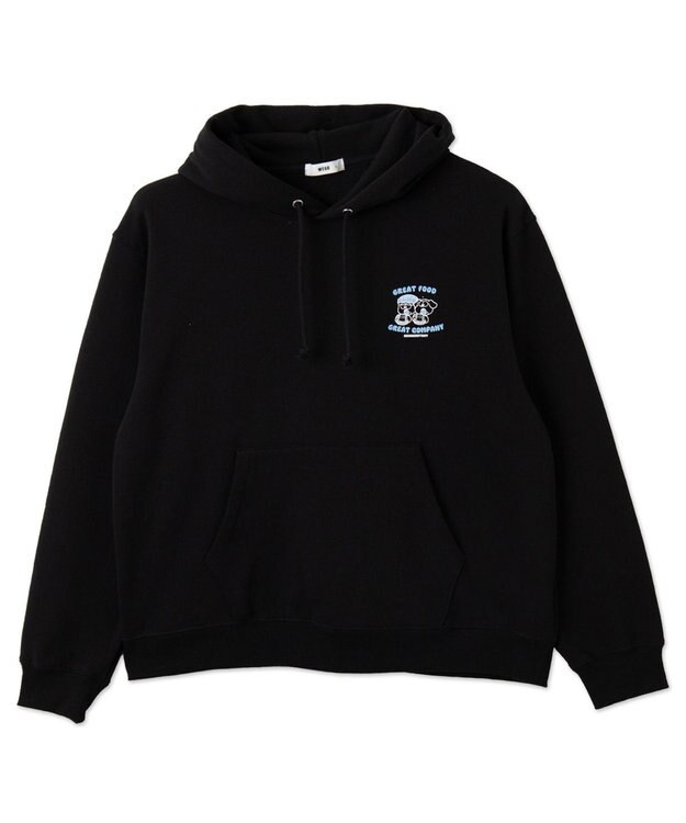 WEGO リラックスフィットTHEBOYグラフィックパーカー ブラック