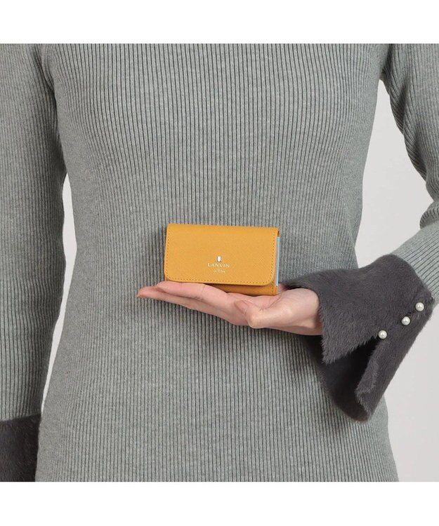 LANVIN en Bleu リュクサンブールカラー キーケース マスタード