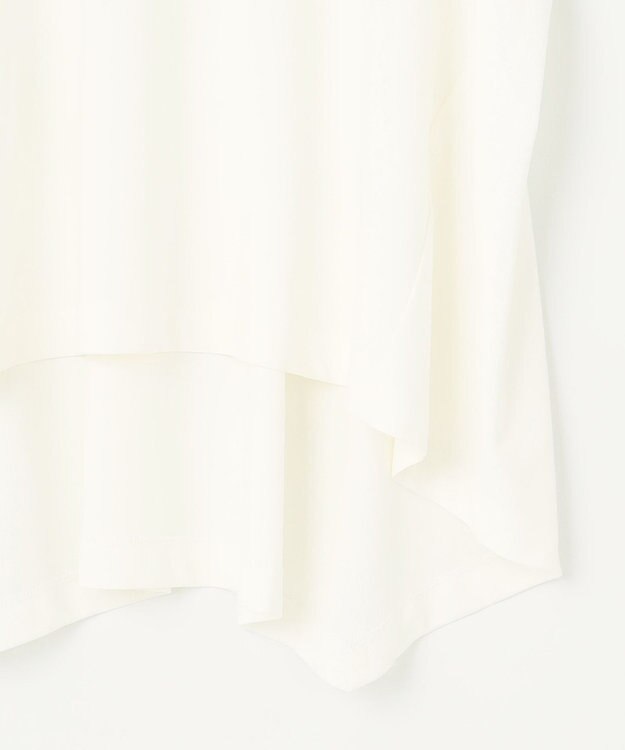 UNFILO 【シワになりにくい】BEAUTY FORM バックフレアTシャツ ホワイト