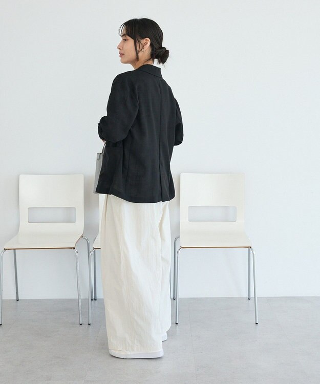 CRAFT STANDARD BOUTIQUE リネンライクオーバーサイズジャケット Black