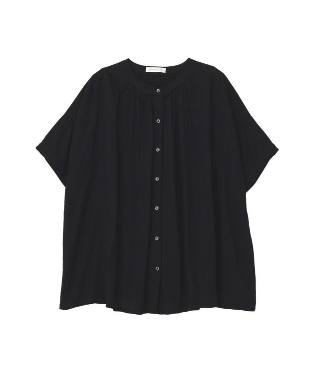 Green Parks 【WEB限定】アソート柄さらっとレーヨンブラウスⅡ Black