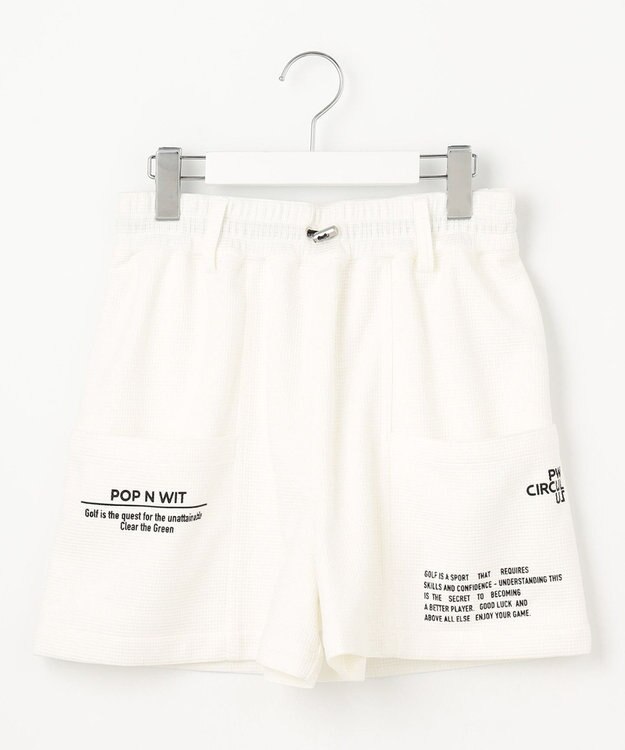PW CIRCULUS 【WOMEN】ワッフルショーツ ゴルフウェア レディース ホワイト系