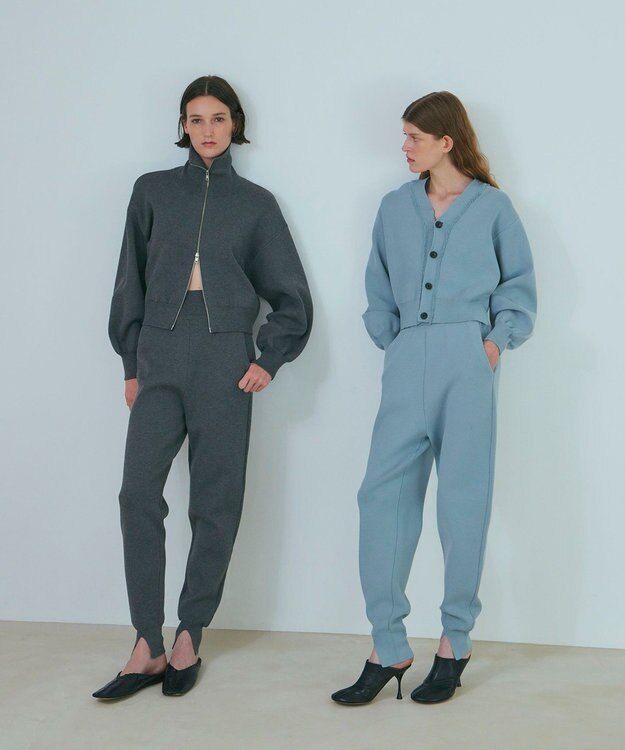 NAVE 【ReNAVE・洗える】スムースニット カーディガン サックスブルー系