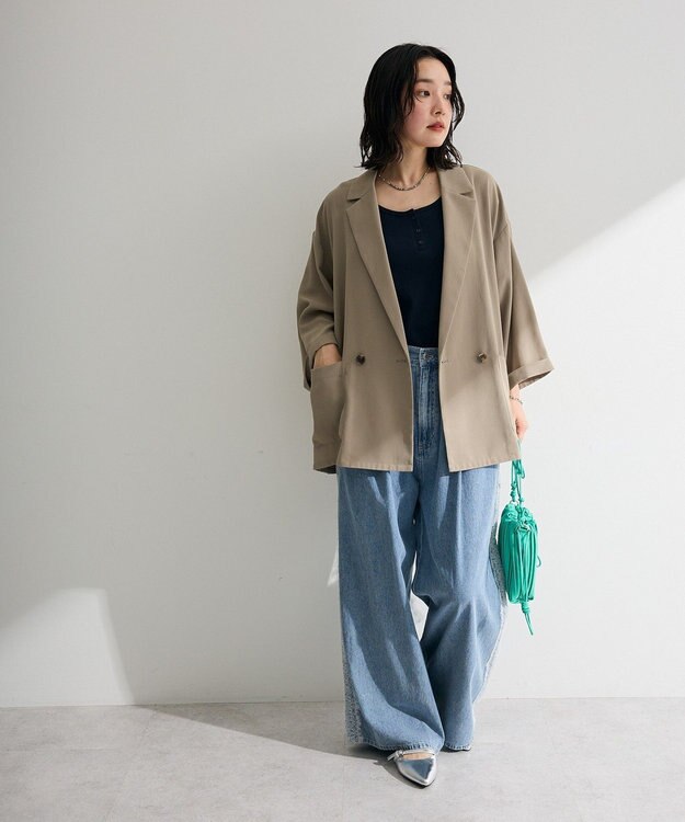 Green Parks ヘンリーネックタンクトップ Navy