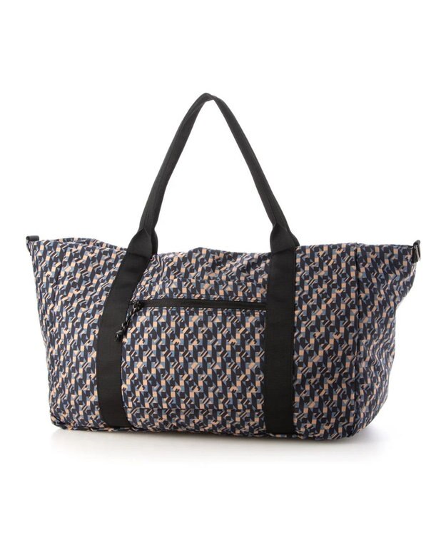 UNBILLION cachecache パッカブルナイロンボストンバッグ ブルーネイビー