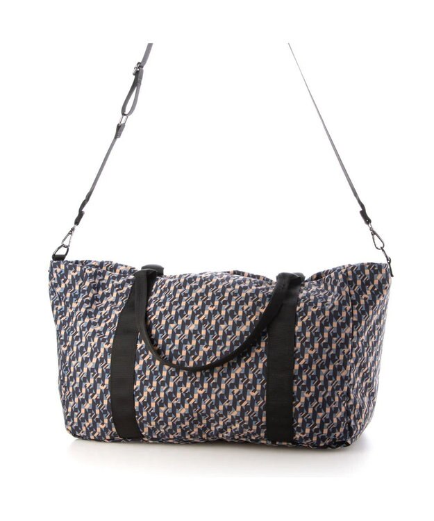 UNBILLION cachecache パッカブルナイロンボストンバッグ ブルーネイビー