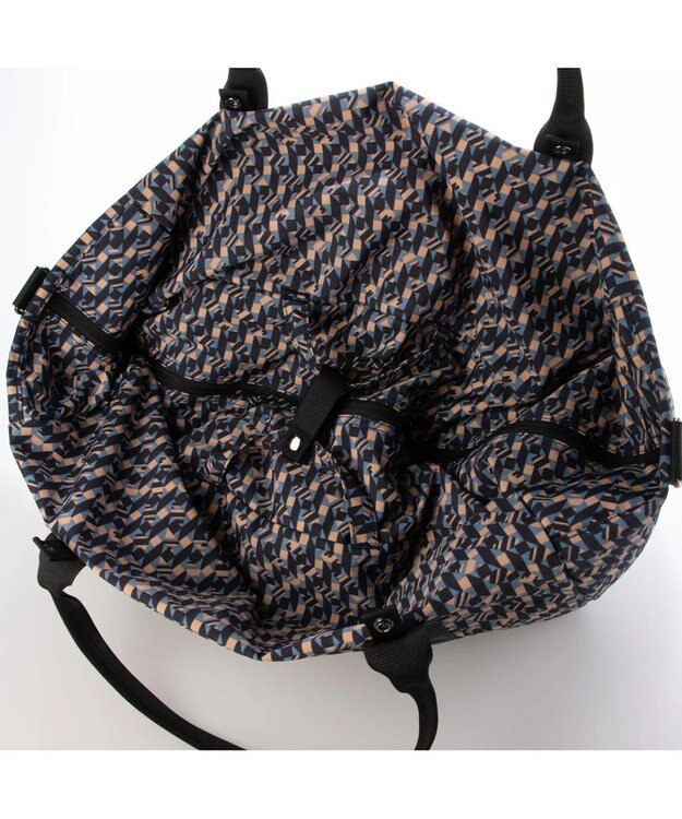 UNBILLION cachecache パッカブルナイロンボストンバッグ ブルーネイビー